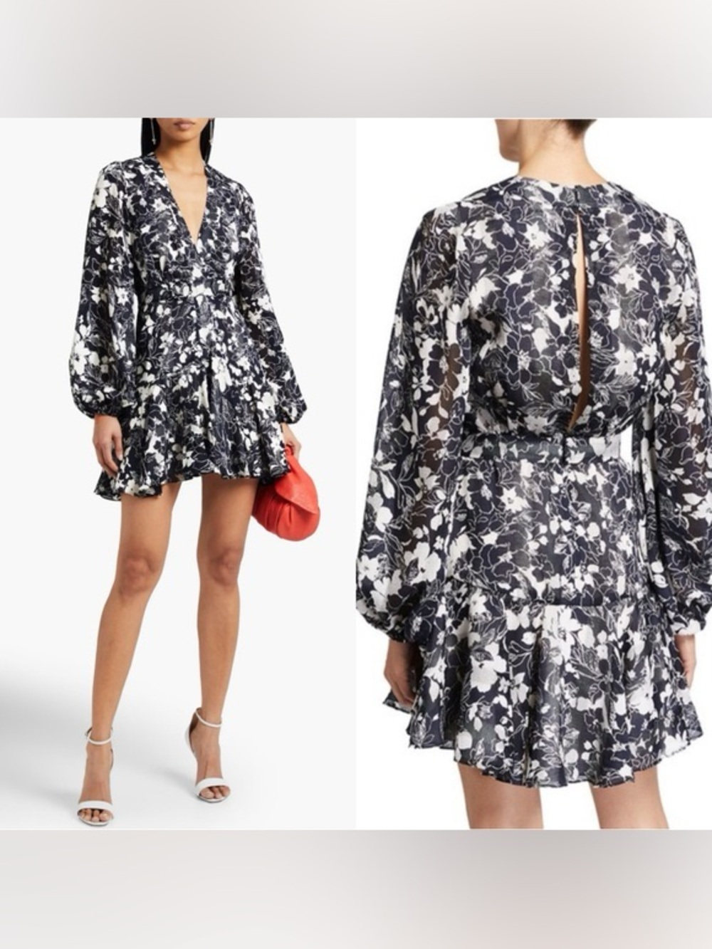 ALEXIS Neala dress navy blue floral Size XS
